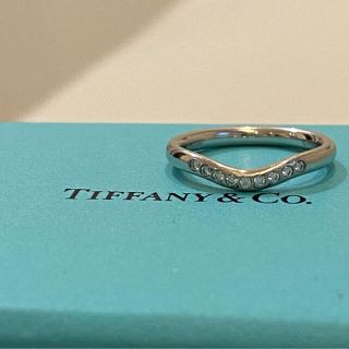 ティファニー TIFFANY&Co. カーブド バンド 17.5号 リング Pt プラチナ