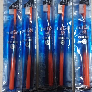 タフト24 ミディアムソフト 歯科専用 歯ブラシ オレンジ5本セット(歯ブラシ/デンタルフロス)