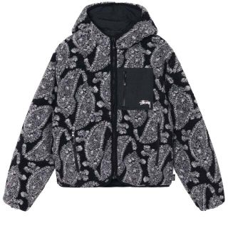 STUSSY ペイズリー シェルパ フーディ ジャケット ユニセックス