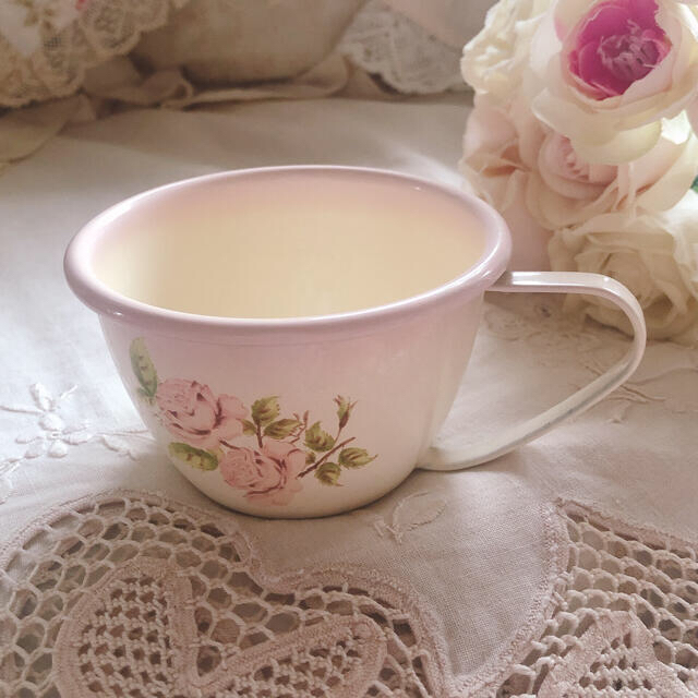 AfternoonTea - お値下げ♡イマン♡ダイアナローズホーローマグカップ琺瑯薔薇マニーローズバスケットの通販 by miho