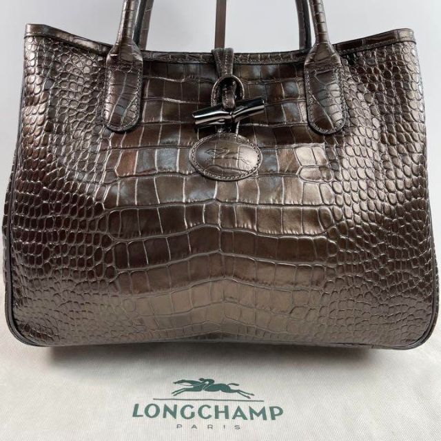 ✨新品未使用✨ロンシャン Longchamp ロゾ トートバッグ クロコ型押し