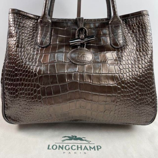 ✨新品未使用✨ロンシャン　Longchamp ロゾ　トートバッグ　クロコ型押し