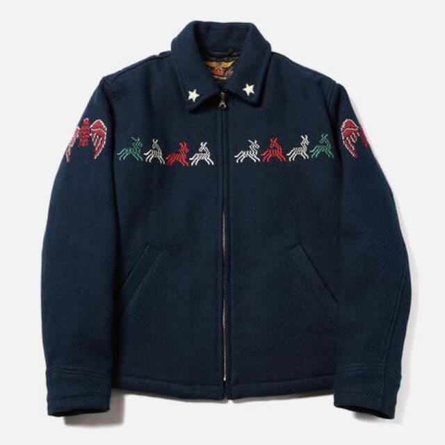 CALEE COTTON SOUVENIR JACKET NAVY