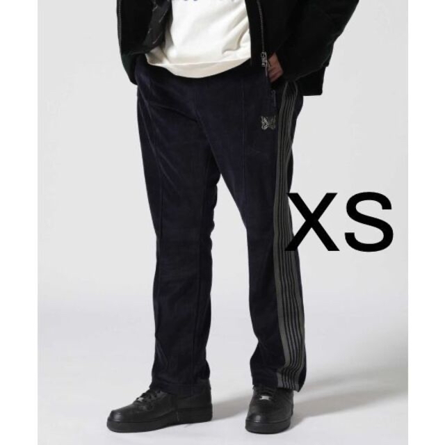 新品】Needles トラックパンツ ネイビー ベロア XS ニードルス