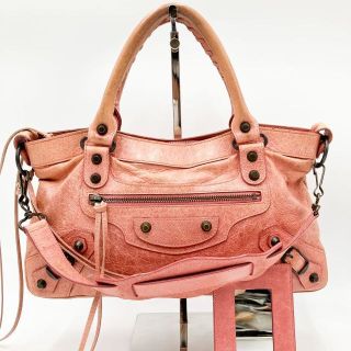 バレンシアガ(Balenciaga)のバレンシアガ ファースト ピンク 2wayエディターズバッグ ミラー付き(ハンドバッグ)