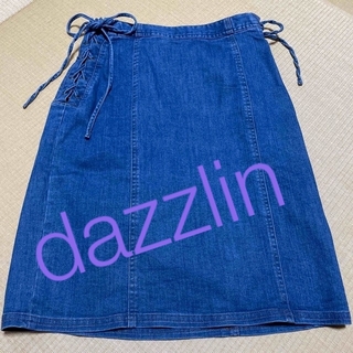 ダズリン(dazzlin)のダズリン　デニムスカート　ブルー(ひざ丈スカート)