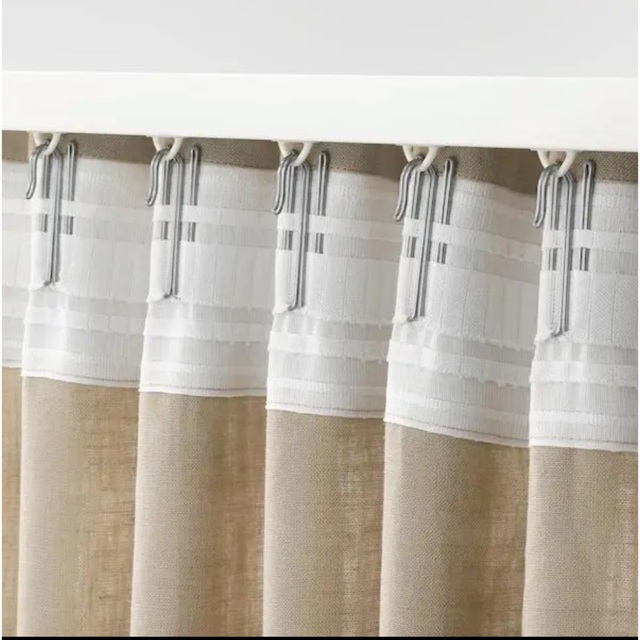 IKEA(イケア)のIKEA VILBORG ヴィルボリ 遮光カーテン ベージュ 145x200 インテリア/住まい/日用品のカーテン/ブラインド(カーテン)の商品写真