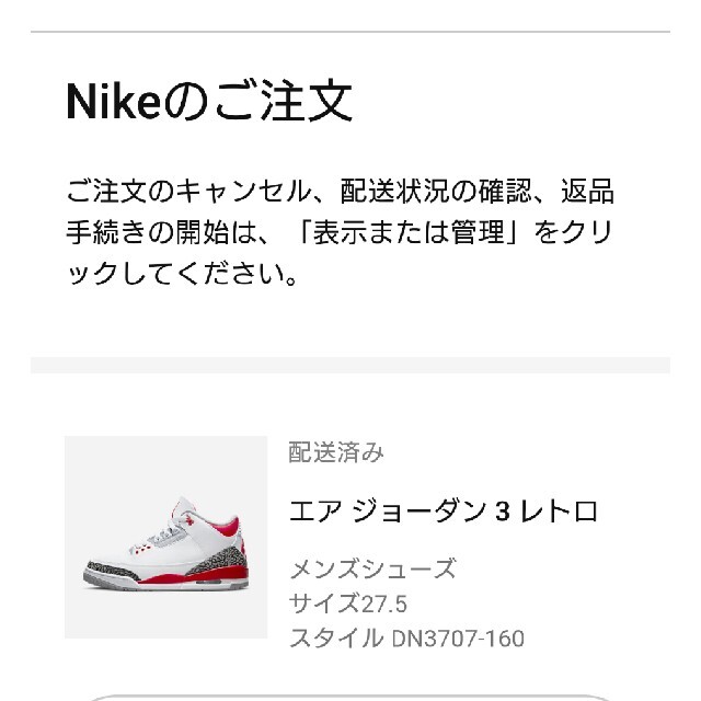 NIKE(ナイキ)のNike Air Jordan 3 Retro OG Fire Red メンズの靴/シューズ(スニーカー)の商品写真