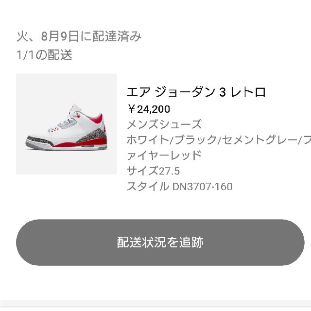 NIKE(ナイキ)のNike Air Jordan 3 Retro OG Fire Red メンズの靴/シューズ(スニーカー)の商品写真