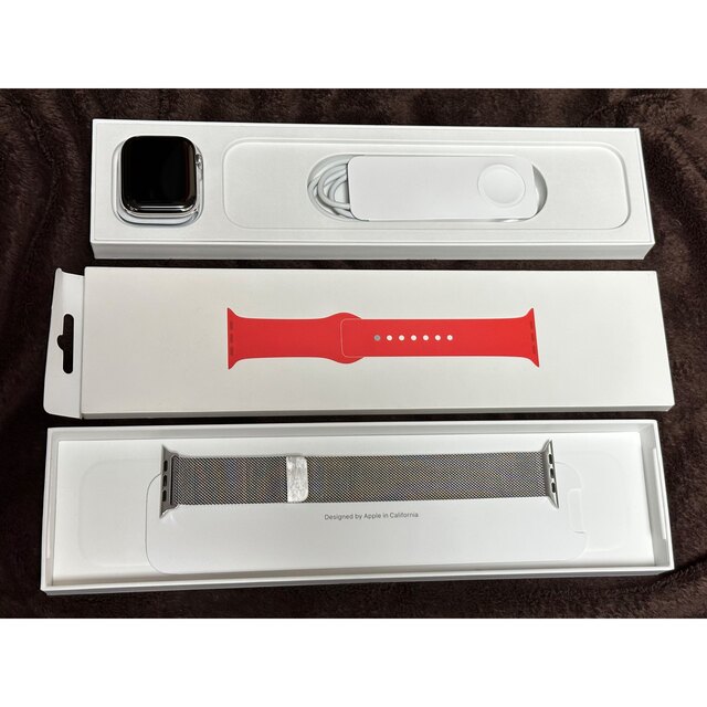 Apple Watch 7 45㎜ ステンレス シルバー 純正バンド付き