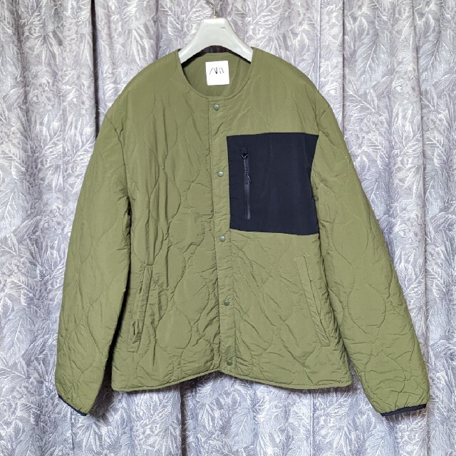 ZARA - ZARAノーカラーキルティングジャケットの通販 by Mino's shop|ザラならラクマ