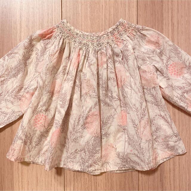 Bonpoint(ボンポワン)のボンポワン   ピンク　ブラウス 12m キッズ/ベビー/マタニティのベビー服(~85cm)(シャツ/カットソー)の商品写真