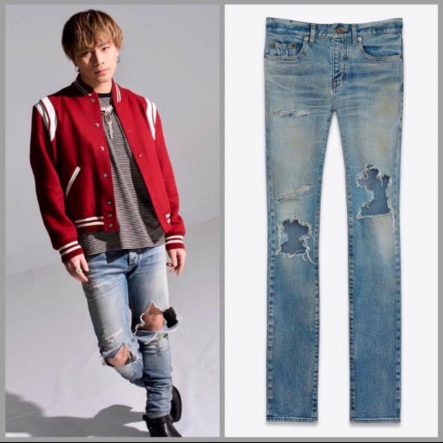 SAINT LAURENT - 登坂広臣着用 SAINT LAURENT PARIS デニムの SAINT LAURENT - 登坂広臣着用 SAINT LAURENT PARIS デニムの