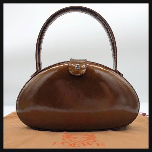 激レア・美品】LOEWE ロエベ アナグラム 丸形 ハンドバッグ-