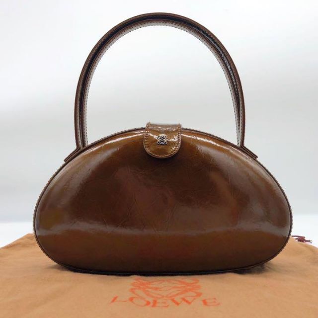 【激レア・美品】LOEWE ロエベ アナグラム 丸形 ハンドバッグ