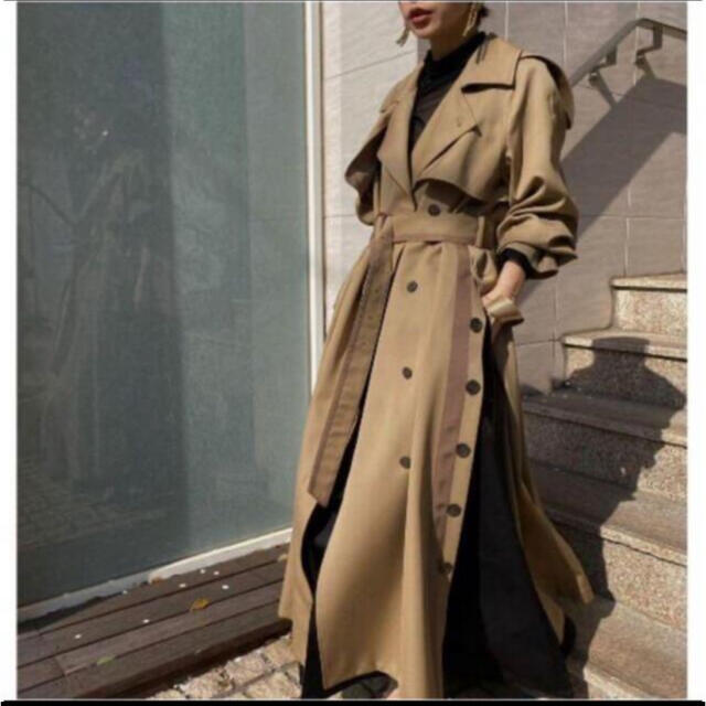 MINIMAL FLARE LONG TRENCH COATトレンチコート