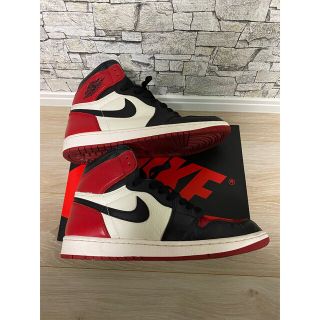 NIKE - NIKE AIR JORDAN1 Bred Toe つま赤 aj1 27.5㎝の通販 by ...