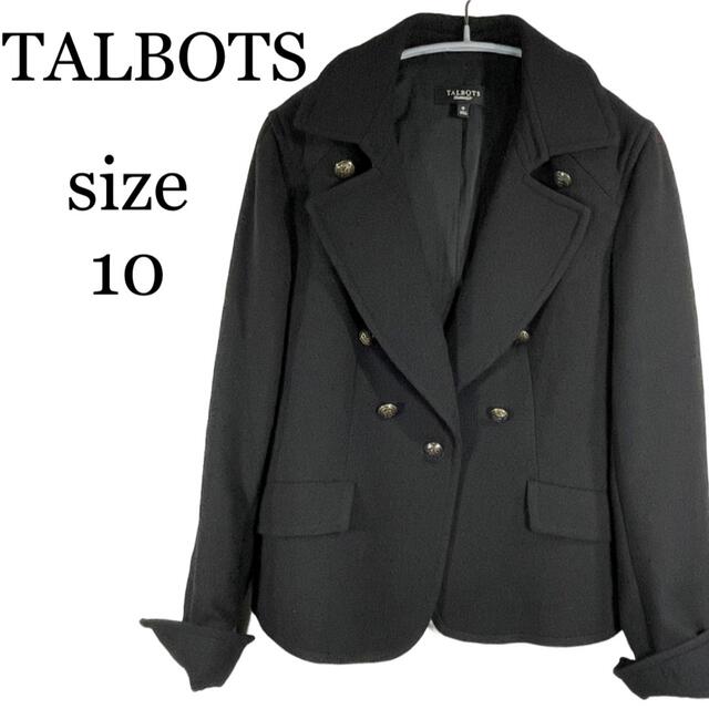 TALBOTS(タルボット)の  TALBOTS タルボット ダブル ショートジャケット コート 黒 L程度  レディースのジャケット/アウター(ピーコート)の商品写真