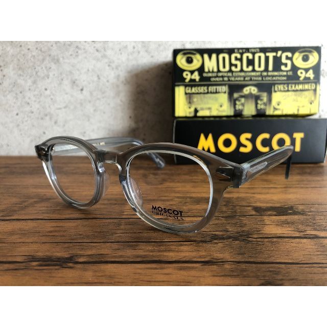 セットアップ MOSCOT LEMTOSH 46 SAGE 度なしクリア・カラー付き サングラス+メガネ