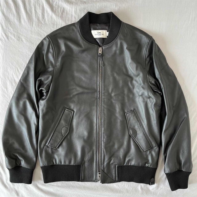 COACH 本革 レザージャケット LEATHER BOMBER 革ジャン M