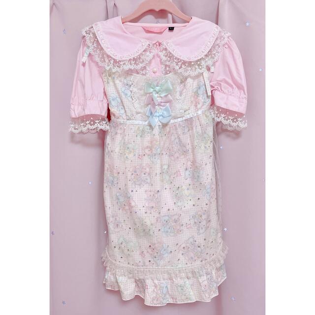 NILE PERCH(ナイルパーチ)の♡ NILE PERCH 肩りぼんワンピース ♡ レディースのワンピース(ひざ丈ワンピース)の商品写真