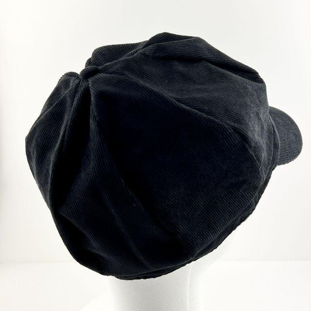 新品 未使用 帽子 キャスケット コーデュロイ かわいい ユニセックス ブラック レディースの帽子(キャスケット)の商品写真