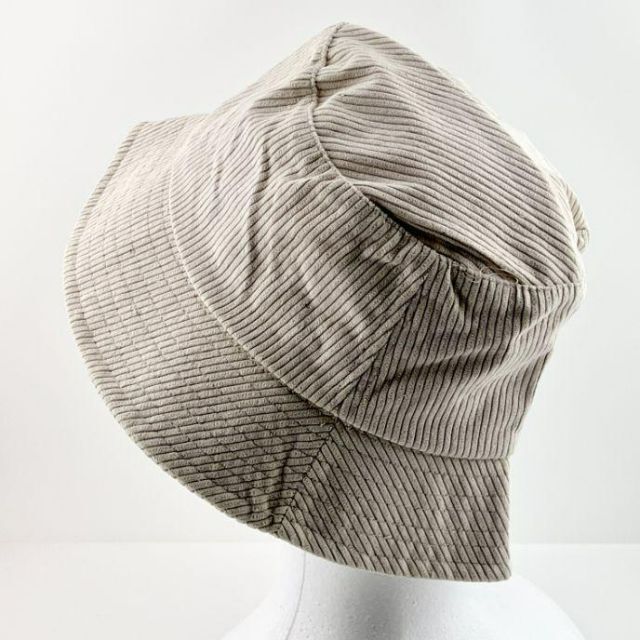 新品 帽子 バケットハット コーデュロイ  かわいい ユニセックス アイボリー レディースの帽子(ハット)の商品写真