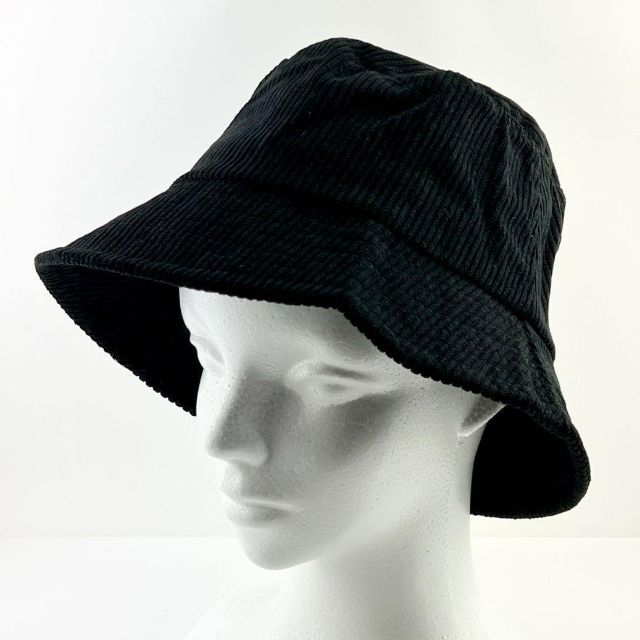 新品 帽子 バケットハット コーデュロイ トレンド かわいい ユニセックス 黒 レディースの帽子(ハット)の商品写真
