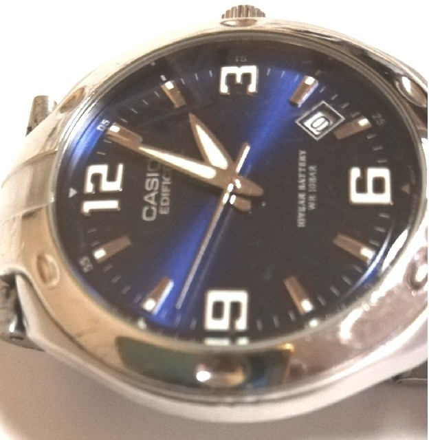 EDIFICE(エディフィス)の稼働中 カシオ CASIO EDIFICE ブルー 腕周り約17㎝ 美品 メンズの時計(腕時計(アナログ))の商品写真