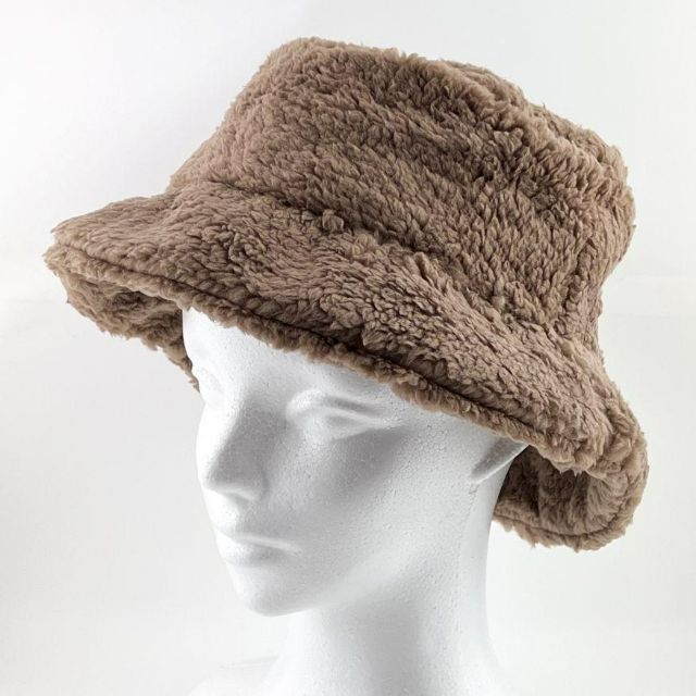 新品 未使用 帽子 バケットハット ボア トレンド かわいい ユニセックス モカ レディースの帽子(ハット)の商品写真