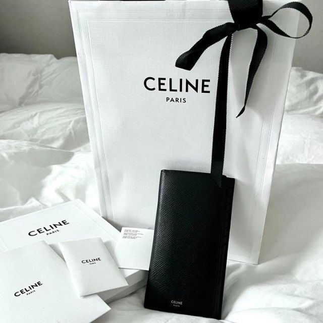 celine - CELINE セリーヌ メンズ ユニセックス 長財布 黒 バーティカルウォレット