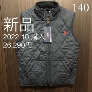 ポロラルフローレン(POLO RALPH LAUREN)の連休値下中★新品26,290円★ポロラルフローレン キッズ ベスト 140 黒(ジャケット/上着)