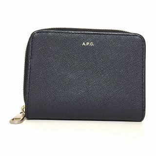 アーペーセー(A.P.C)のアーペーセー 2つ折り財布 - 黒 レザー(財布)