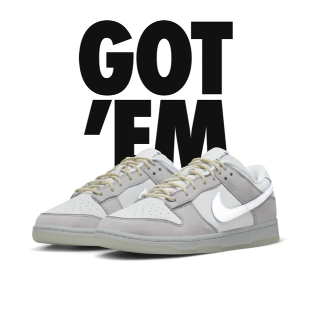 ナイキNike Dunk Low "WolfGrey and PurePlatinum