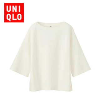 ユニクロ(UNIQLO)の【UNIQLO】ダブルフェイスプルオーバー（7分袖）(Tシャツ(長袖/七分))