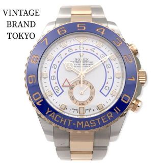 ロレックス(ROLEX)のROLEX ロレックス 腕時計 ヨットマスター2 ランダム番 コンビ 18金 ピンクゴールド 白文字盤 AT 116681 自動巻き ステンレススチール  K18PG   メンズ ギフト【中古品】(腕時計(アナログ))