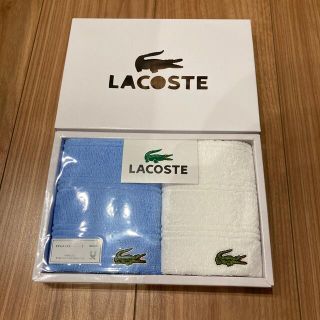 ラコステ(LACOSTE)のラコステ　タオルハンカチ2枚セット　新品(ハンカチ/ポケットチーフ)