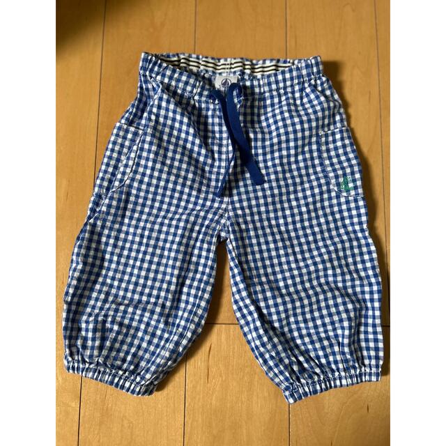 PETIT BATEAU(プチバトー)の値下げしました↓プチバトー　ギンガムチェック　パンツ キッズ/ベビー/マタニティのベビー服(~85cm)(パンツ)の商品写真