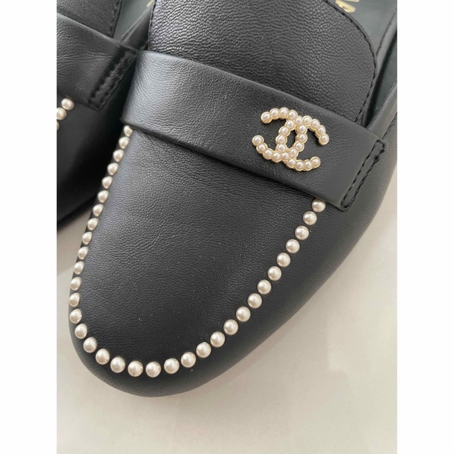 CHANEL シャネル　パール　スリッポン　サンダル　ローファー