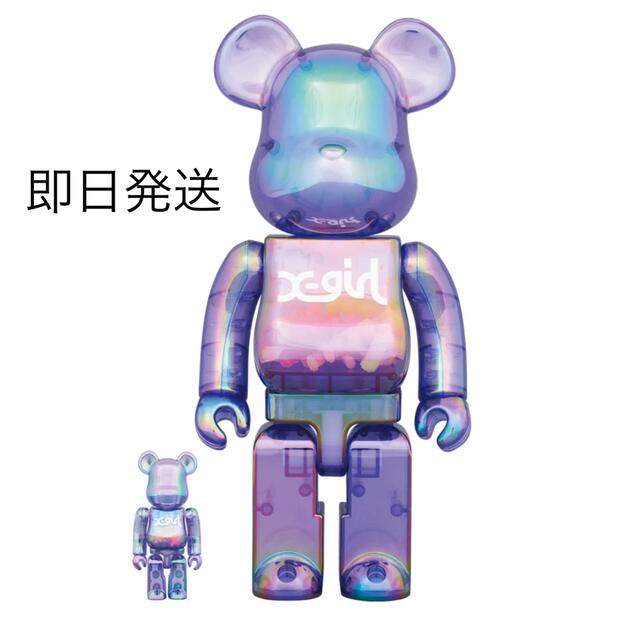 BE@RBRICK X-girl CLEAR PURPLE 400％