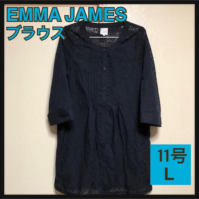 EMMAJAMES(エマジェイム)の【限定価格】EMMA JAMES 花柄 透け素材 ブラウス レディースのトップス(シャツ/ブラウス(長袖/七分))の商品写真