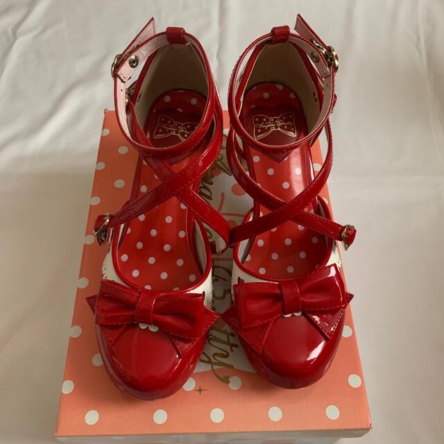 Angelicpretty Heartセパレートシューズ レッド S | so80.com.br