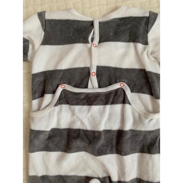 PETIT BATEAU(プチバトー)のプチバトー　足つきロンパース　6m67cm キッズ/ベビー/マタニティのベビー服(~85cm)(ロンパース)の商品写真