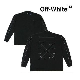 オフホワイト(OFF-WHITE)のOFF-WHITE Tシャツ オフホワイト メンズ 長袖Tシャツ ポケT モック(Tシャツ/カットソー(七分/長袖))