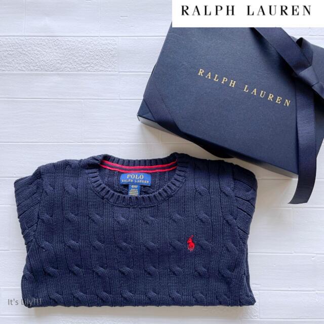 Ralph Lauren(ラルフローレン)の4t110cm 定番　ccセーター　紺　ラルフローレン セーター ニット キッズ/ベビー/マタニティのキッズ服男の子用(90cm~)(ニット)の商品写真