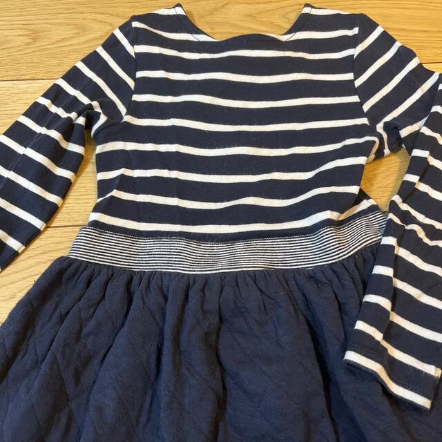 PETIT BATEAU(プチバトー)の【なな様専用】プチバトー　ボーダーワンピース　6ans/116cm キッズ/ベビー/マタニティのキッズ服女の子用(90cm~)(ワンピース)の商品写真