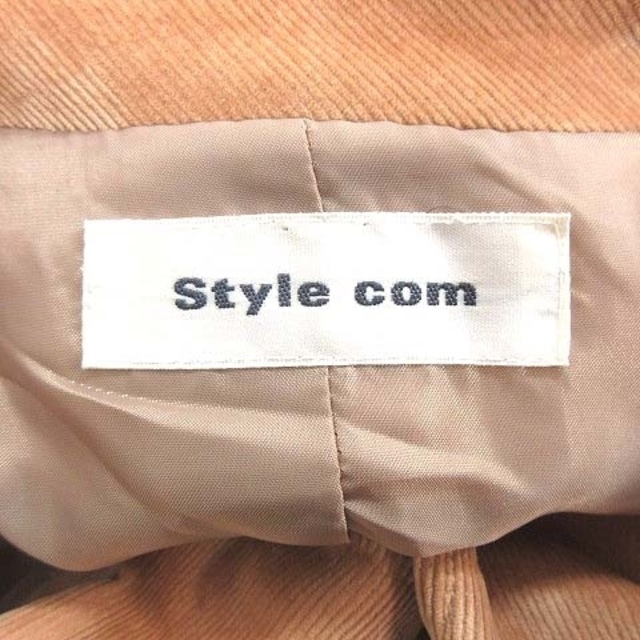 Style com(スタイルコム)のスタイルコム テーラードジャケット コーデュロイ シングル 総裏地 9 茶  レディースのジャケット/アウター(その他)の商品写真