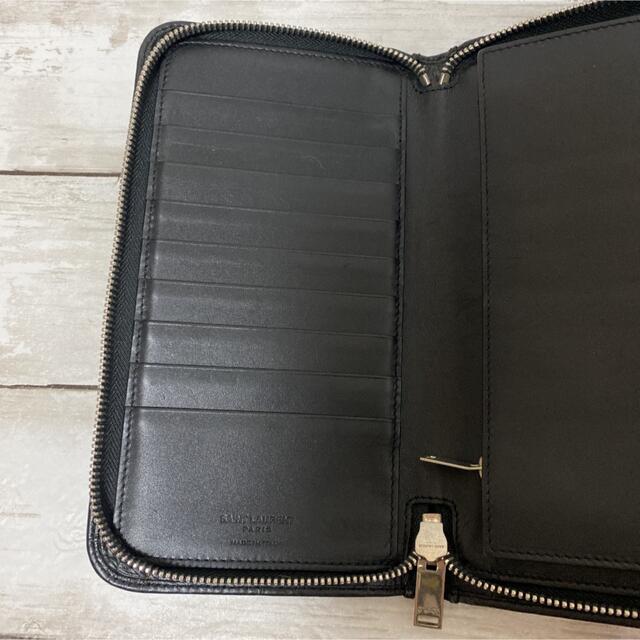 SAINT LAURENT サンローラン クロコ ラウンドファスナー 長財布 | www