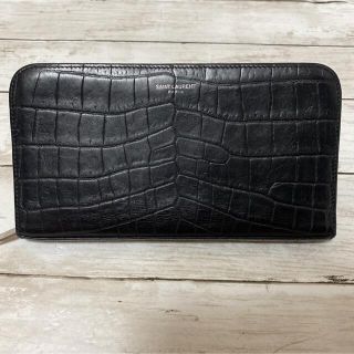 サンローラン(Saint Laurent)のSAINT LAURENT サンローラン クロコ ラウンドファスナー 長財布(長財布)