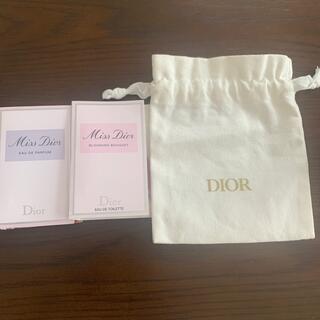 ディオール(Dior)のディオール　ノベルティーの香水と巾着(ノベルティグッズ)